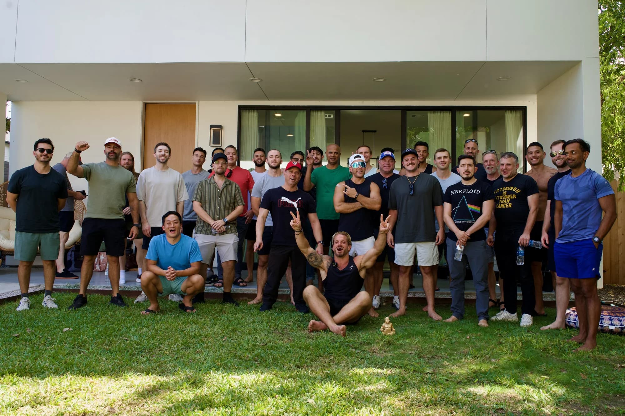 Jarred Curcio with the community at a gathering in Austin, Texas
